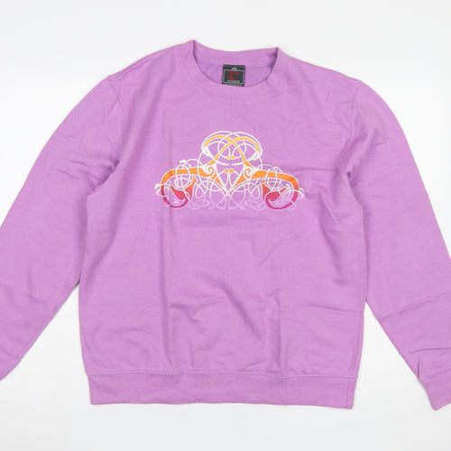 Celtic Ireland Women's Purple Graphic Pullover Sweatshirt Size M
