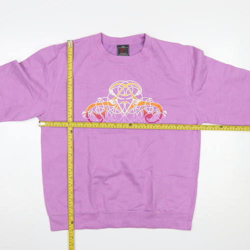 Celtic Ireland Women's Purple Graphic Pullover Sweatshirt Size M