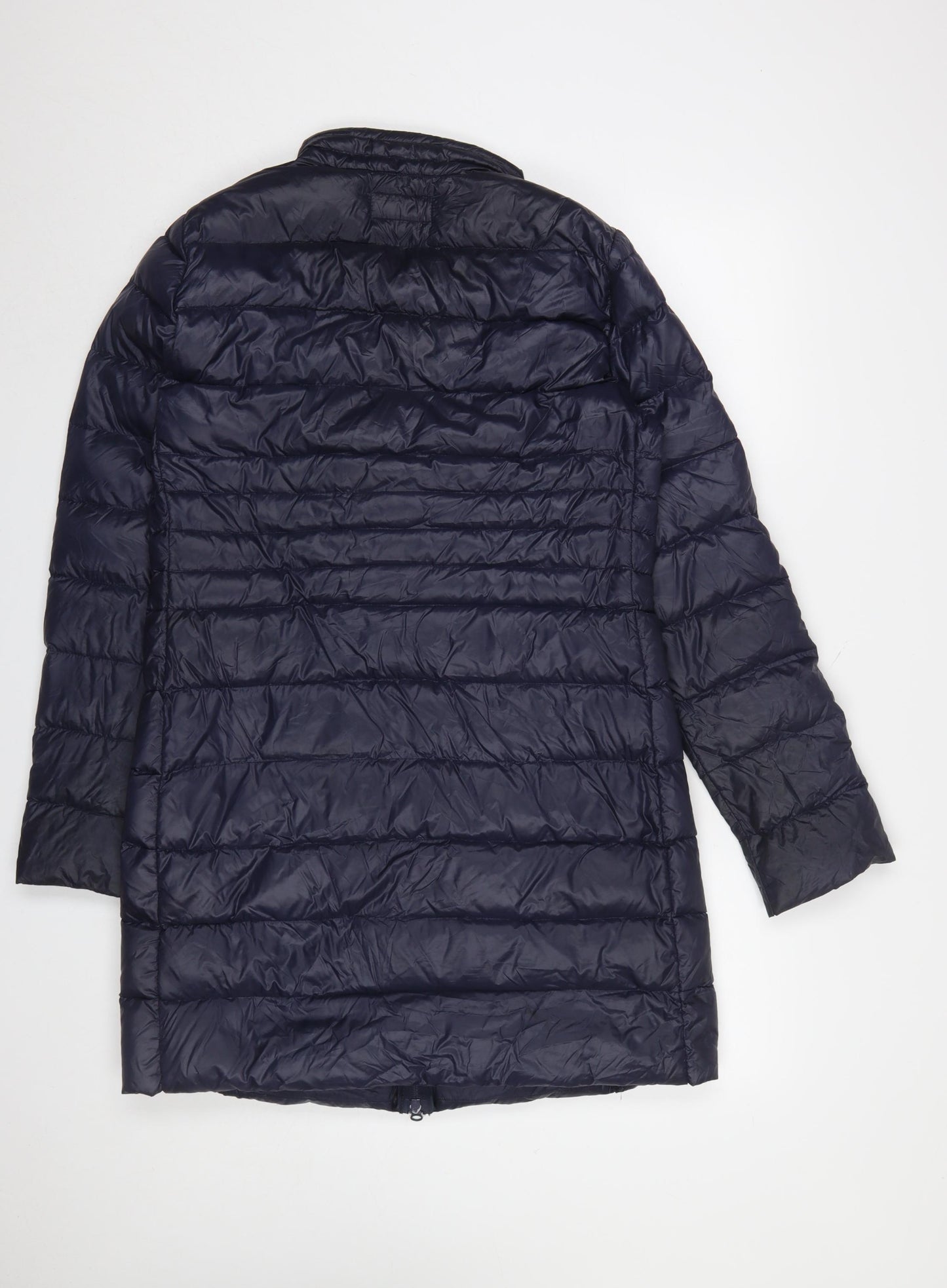 Paraphrase Womens Blue Long Puffer Coat Size 14 Nylon Down Jacket