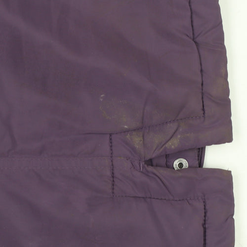 Next Girls Purple Hooded Faux Fur Trim Long Parka Coat Age 8 Years