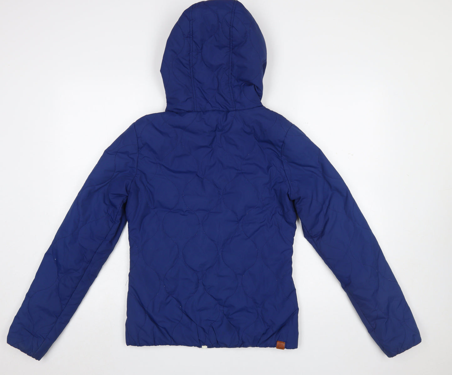 Bench Men's Blue XS Quilted Hooded Full Zip Casual Jacket