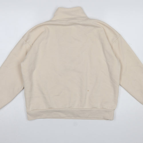 Bekkin Women's Beige 1/2 Zip Pullover Sweatshirt Size M