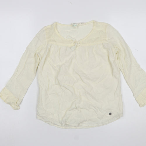 Roxy Girls Ivory Lightweight Cotton Tunic Blouse 12 Years