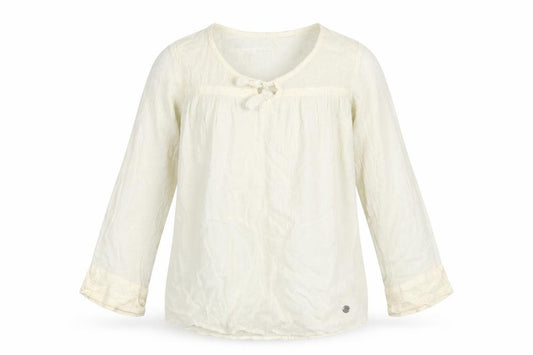 Roxy Girls Ivory Lightweight Cotton Tunic Blouse 12 Years