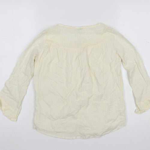 Roxy Girls Ivory Lightweight Cotton Tunic Blouse 12 Years