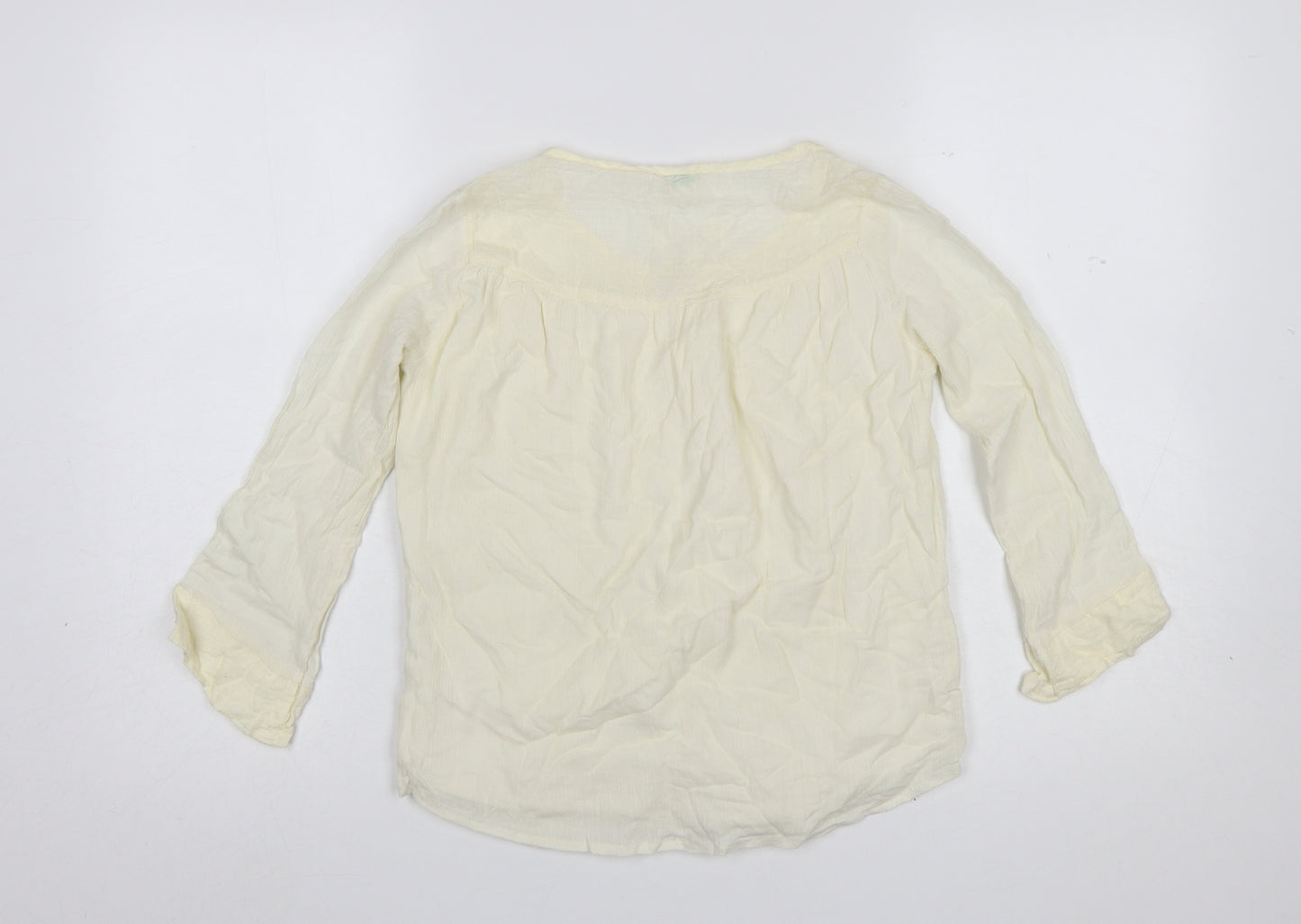 Roxy Girls Ivory Lightweight Cotton Tunic Blouse 12 Years