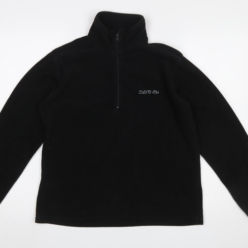 Dare 2b Women Black Fleece Pullover Sweatshirt UK 16 XL 1/2 Zip