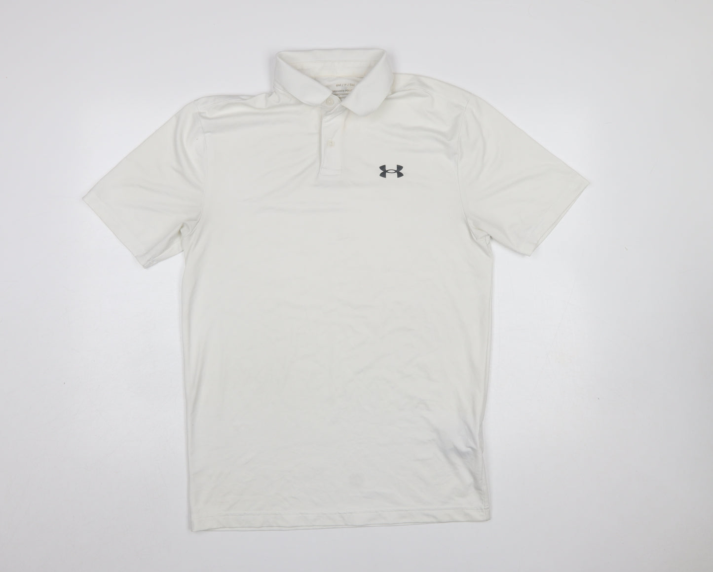 Under Armour Men's White Polo Shirt Small Regular Fit Performance