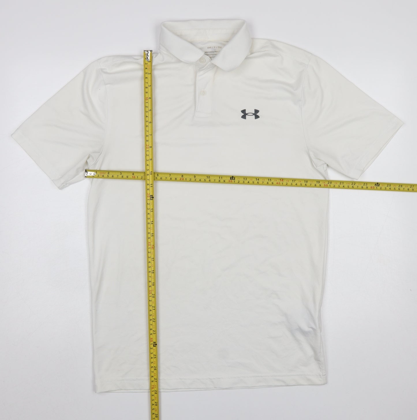 Under Armour Men's White Polo Shirt Small Regular Fit Performance