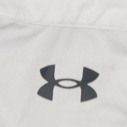 Under Armour Men's White Polo Shirt Small Regular Fit Performance