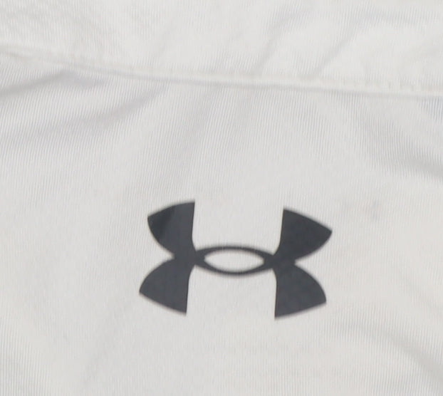 Under Armour Men's White Polo Shirt Small Regular Fit Performance