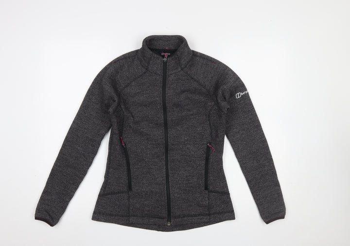 Berghaus Women Grey Full Zip Fleece Jacket UK 8 XS Outdoor Layer