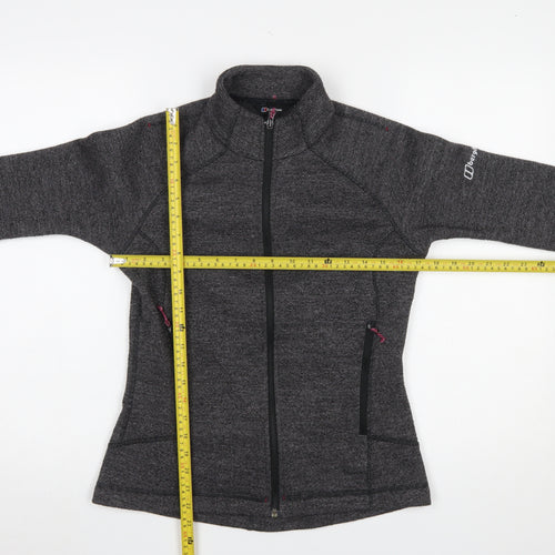 Berghaus Women Grey Full Zip Fleece Jacket UK 8 XS Outdoor Layer