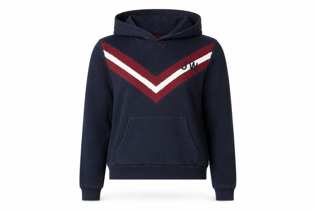 Jack Wills Womens Navy Hoodie UK 14 Pullover Cotton Blend Long Sleeve