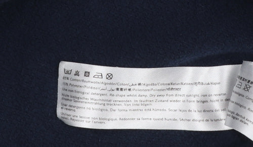 Jack Wills Womens Navy Hoodie UK 14 Pullover Cotton Blend Long Sleeve