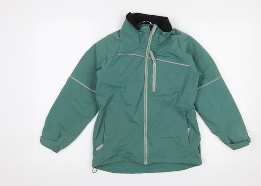 Polarn O. Pyret Boys Green 8-9 Years Waterproof Ski Jacket