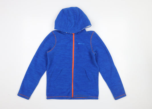 Mountain Warehouse Boys Blue Full Zip Hooded Fleece Jacket 11-12 Years