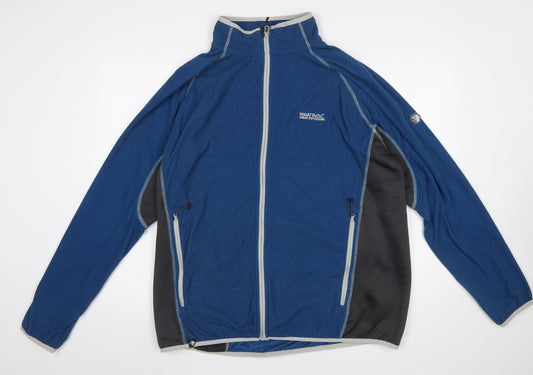Regatta Men’s Blue 2XL Softshell Fleece Jacket Outdoor Hiking Zip Up