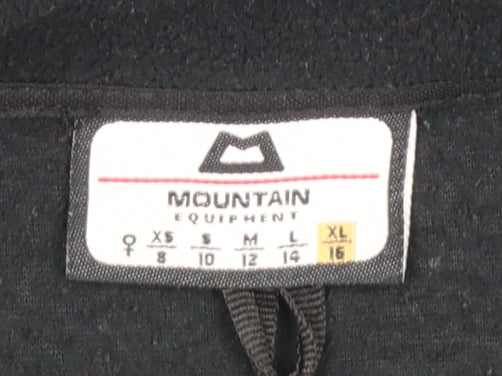 Mountain Equipment Women's Black Fleece Jacket Size 16 Full Zip