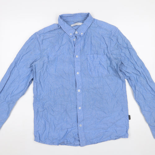 Dedicated Men’s Blue Organic Cotton Button-Down Shirt Medium