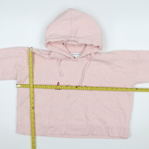Maison Labiche Women Pink Embroidered Pullover Hoodie Size S