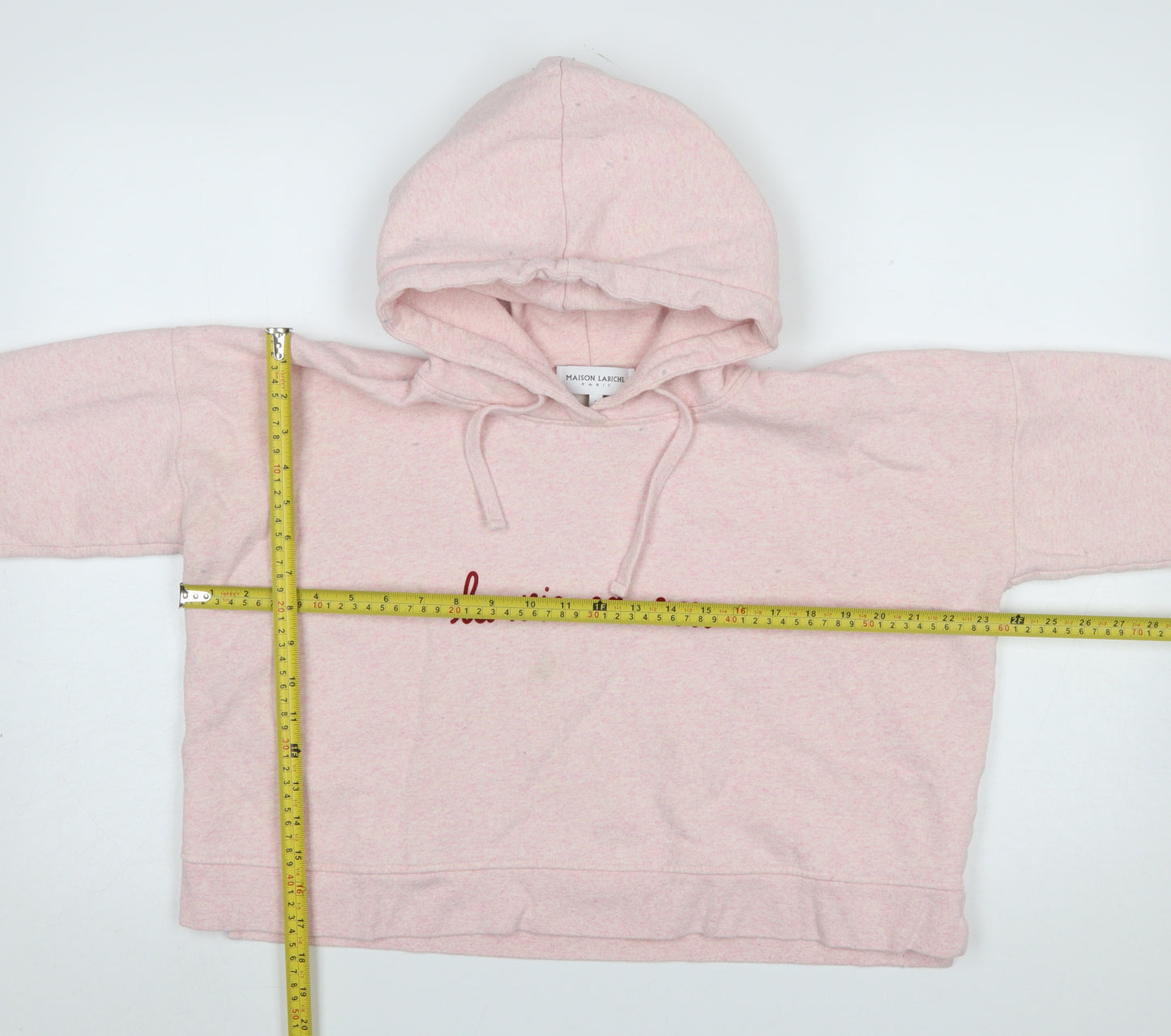 Maison Labiche Women Pink Embroidered Pullover Hoodie Size S