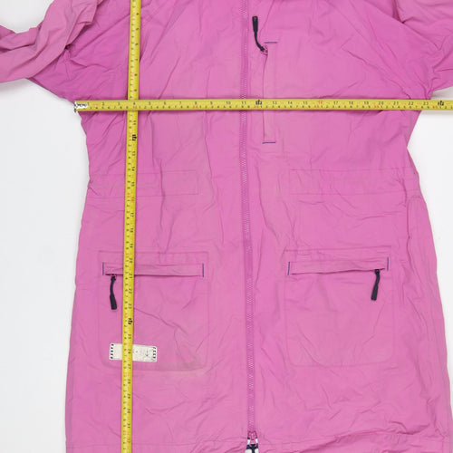 Lazy Jacks Women's Pink XL Rain Coat Waterproof Hooded Long Jacket