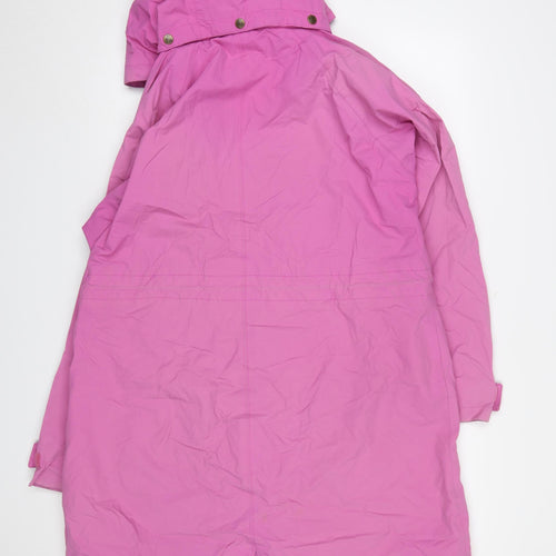Lazy Jacks Women's Pink XL Rain Coat Waterproof Hooded Long Jacket