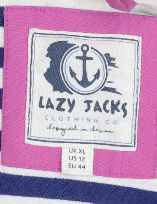 Lazy Jacks Women's Pink XL Rain Coat Waterproof Hooded Long Jacket