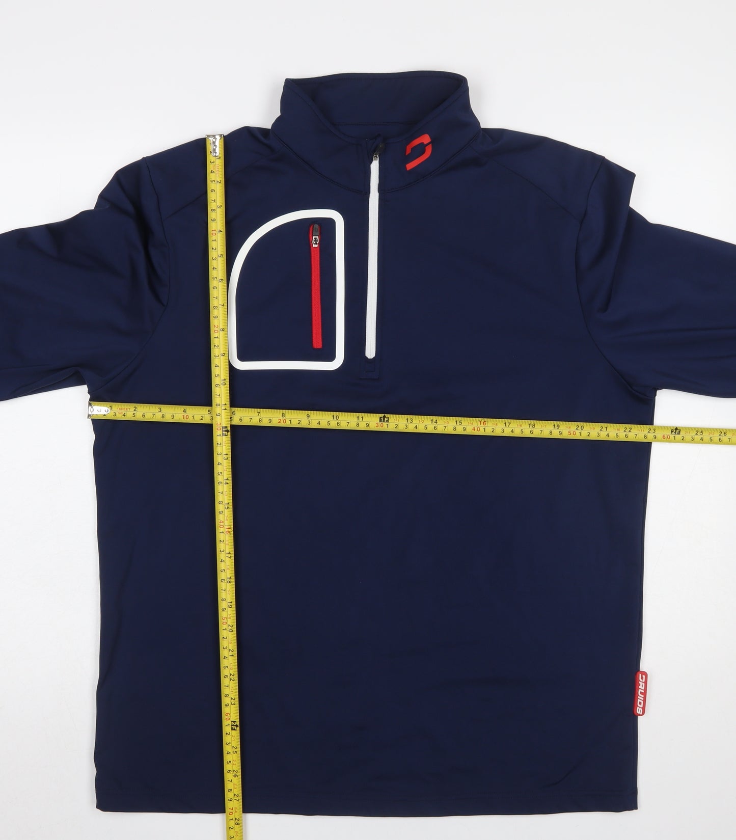 Druids Men’s Blue 1/4 Zip Sports Sweatshirt Size L Moisture Wicking
