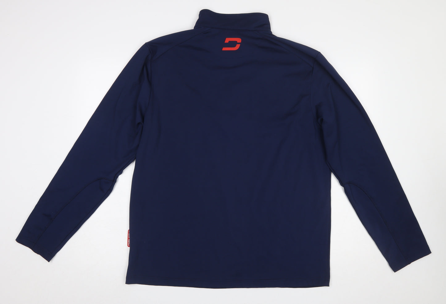 Druids Men’s Blue 1/4 Zip Sports Sweatshirt Size L Moisture Wicking