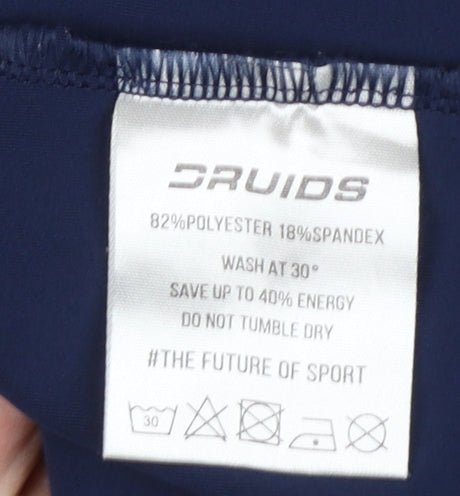 Druids Men’s Blue 1/4 Zip Sports Sweatshirt Size L Moisture Wicking