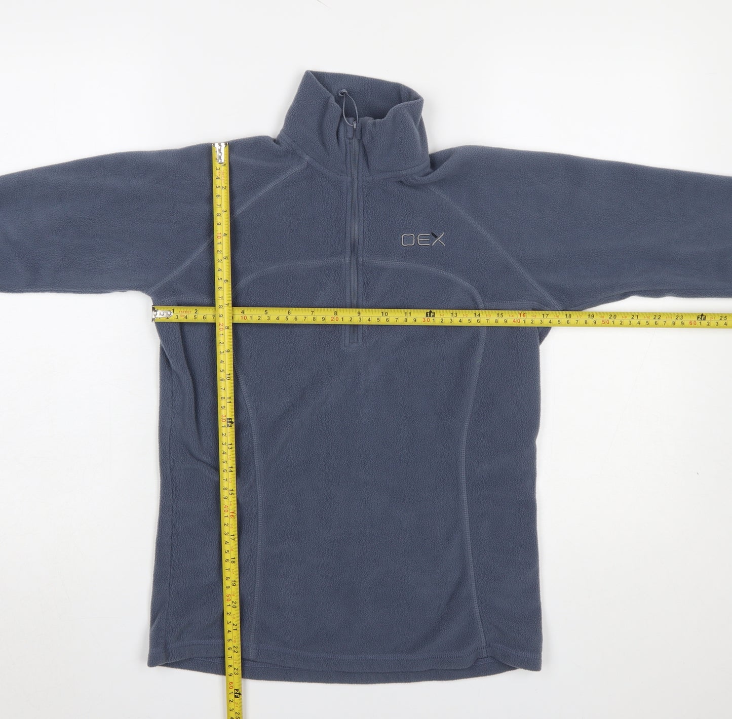 OEX Women's Blue Fleece Pullover Sweatshirt UK 8 1/2 Zip Outdoor Top