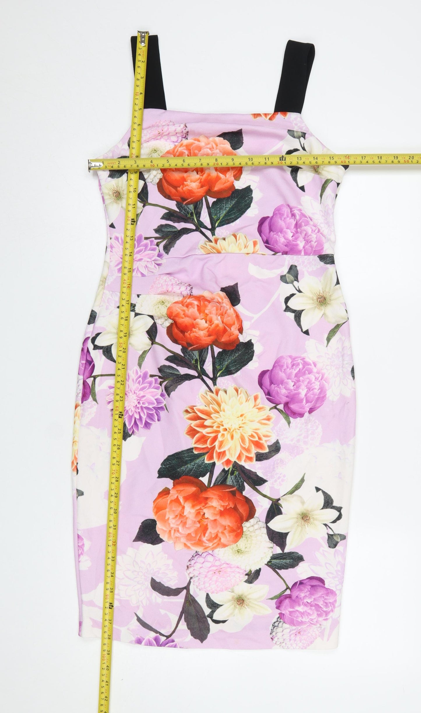 Dorothy Perkins Women’s Multicoloured Floral Bodycon Dress UK 10