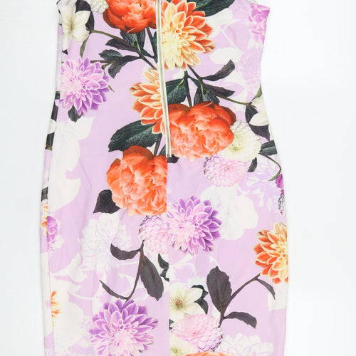 Dorothy Perkins Women’s Multicoloured Floral Bodycon Dress UK 10