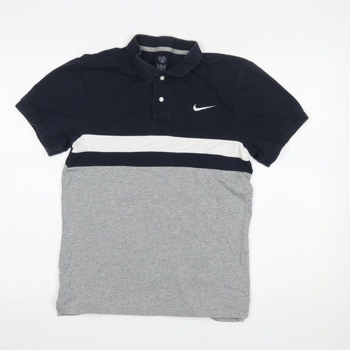 Nike Men's Multicoloured Colourblock Polo Shirt Size S