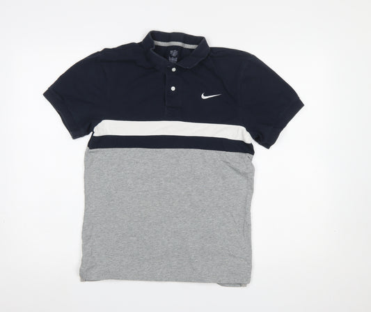 Nike Men's Multicoloured Colourblock Polo Shirt Size S