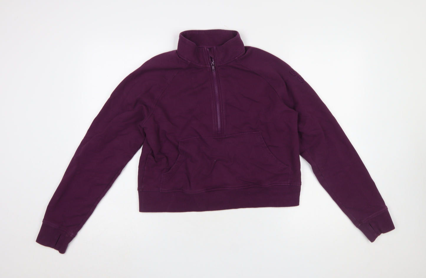 Gym+Coffee Women's Purple 1/2 Zip Pullover Sweatshirt Size S