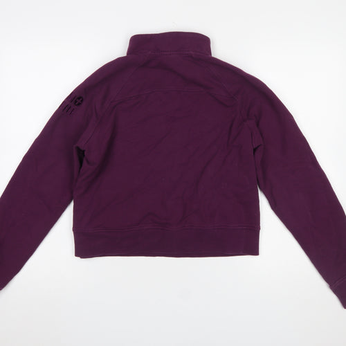 Gym+Coffee Women's Purple 1/2 Zip Pullover Sweatshirt Size S