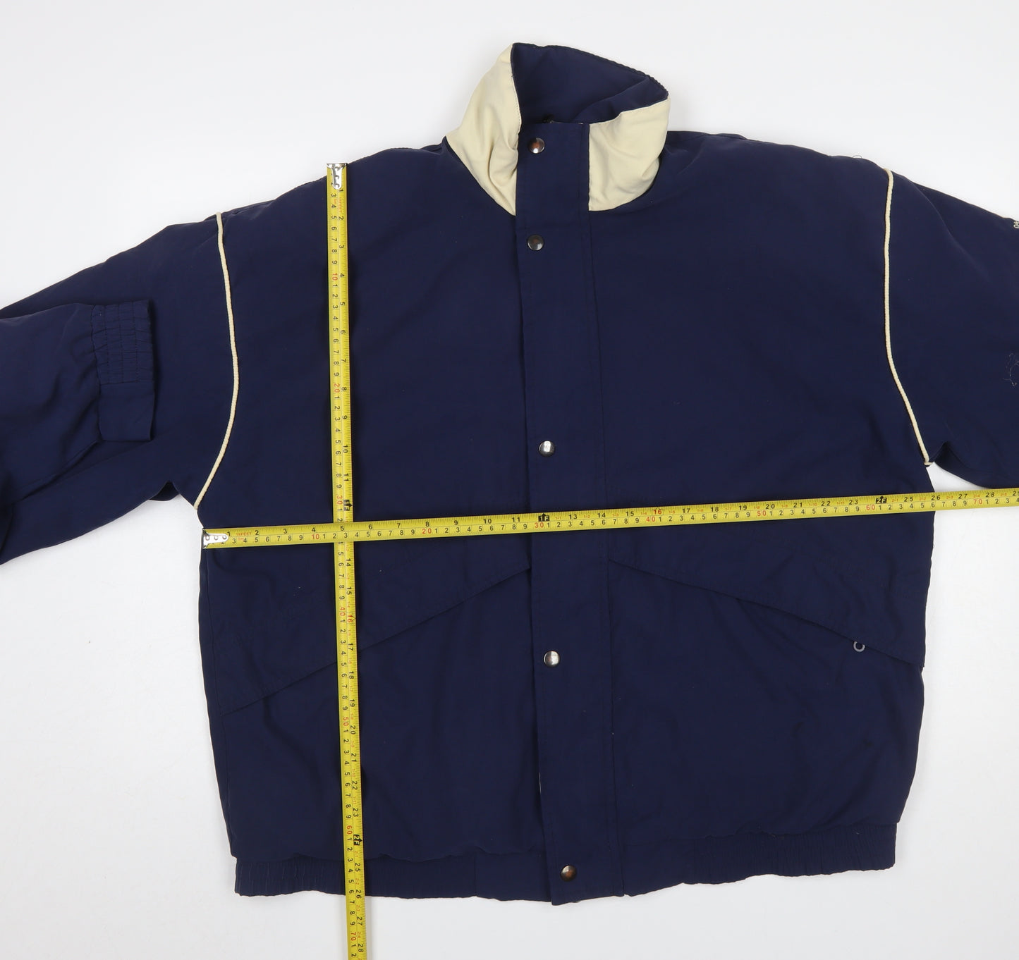 Oakmont Men's Blue L Bomber Jacket Full Zip Lined Sportswear