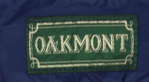 Oakmont Men's Blue L Bomber Jacket Full Zip Lined Sportswear