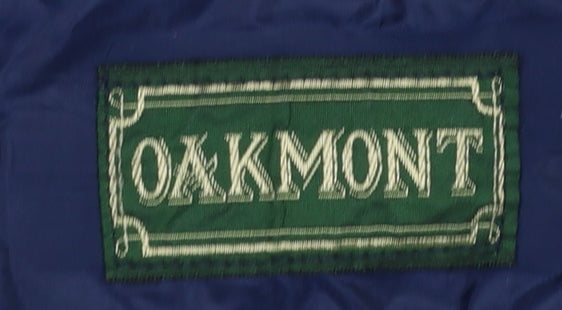 Oakmont Men's Blue L Bomber Jacket Full Zip Lined Sportswear