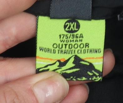 Outdoor World Travel Clothing Women's Black 2XL Puffer Jacket