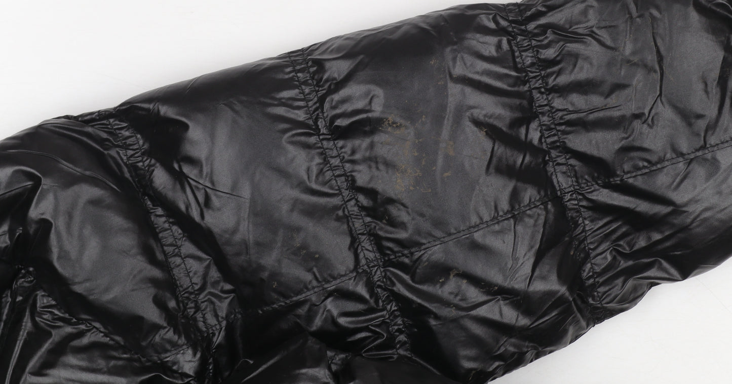 Brave Soul Women’s Black Long Hooded Puffer Coat Size 12
