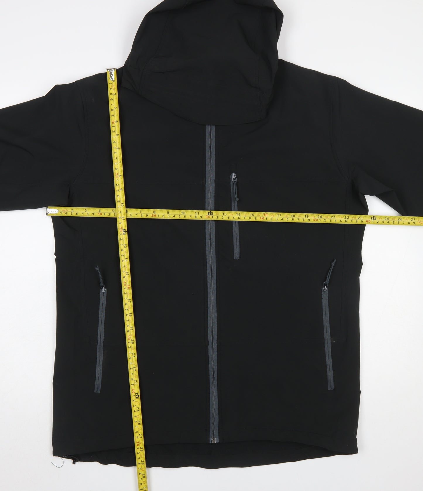 Fjern Mens Black XL Softshell Hooded Outdoor Jacket Waterproof