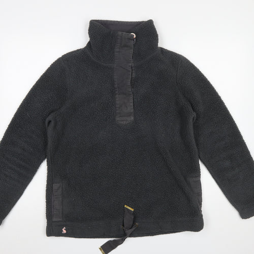 Joules Women Grey Fleece Pullover Sweatshirt Size 12 Warm Casual