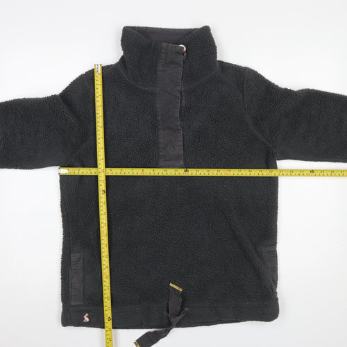 Joules Women Grey Fleece Pullover Sweatshirt Size 12 Warm Casual