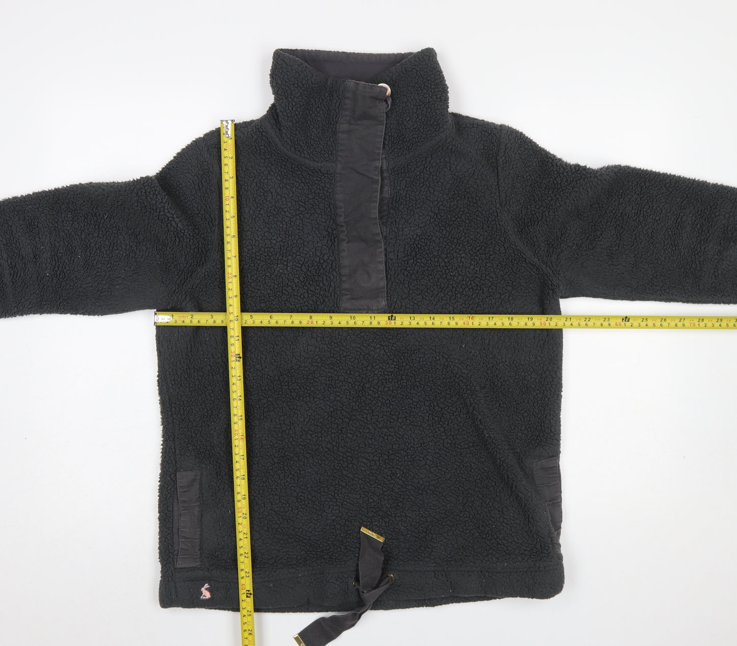 Joules Women Grey Fleece Pullover Sweatshirt Size 12 Warm Casual
