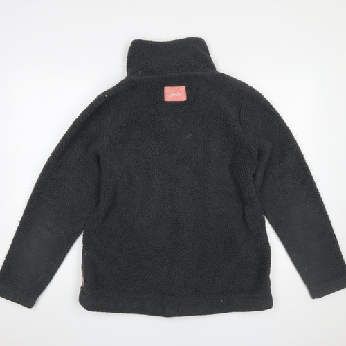 Joules Women Grey Fleece Pullover Sweatshirt Size 12 Warm Casual