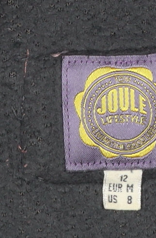 Joules Women Grey Fleece Pullover Sweatshirt Size 12 Warm Casual
